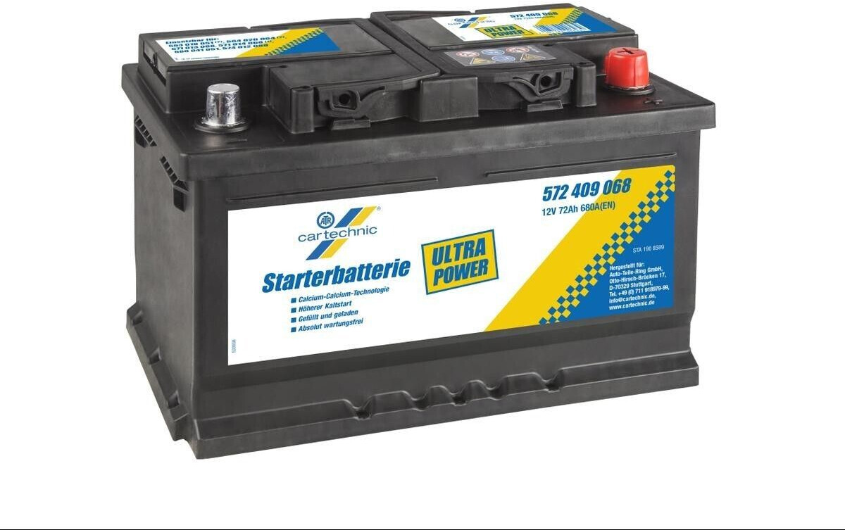 Cartechnic ULTRA POWER 12V 72Ah 680A LB3 B13