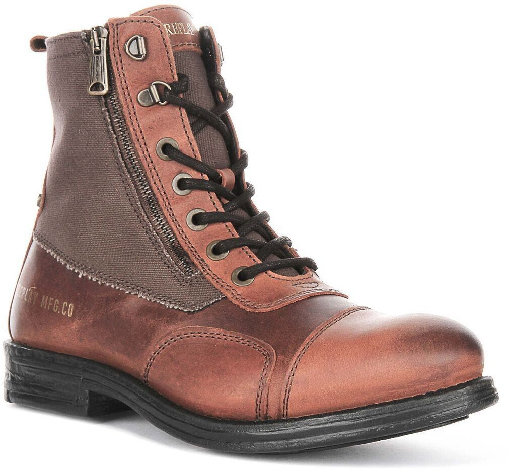 Replay Pack Biker lace-up combat sneaker brown