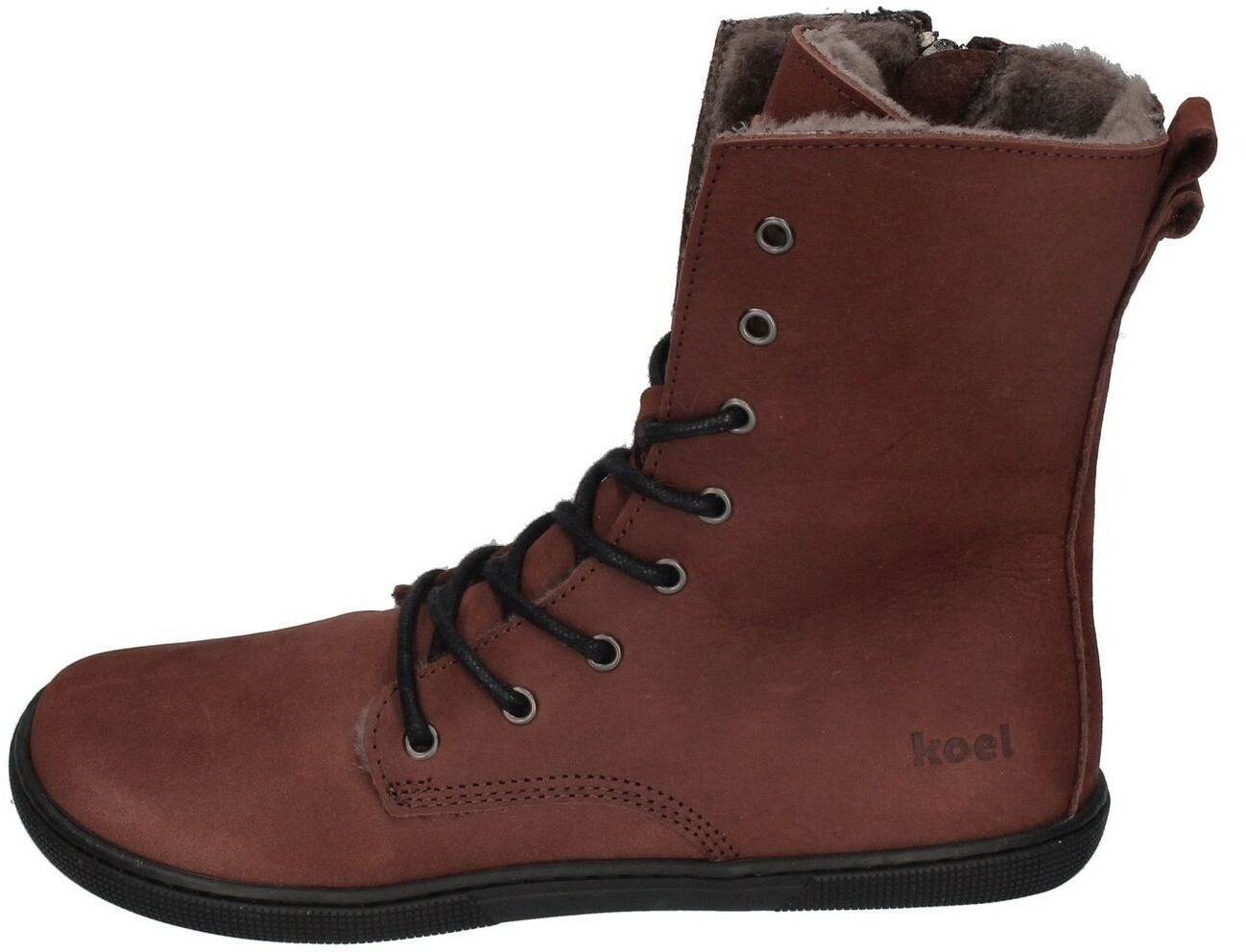 Koel Barefoot Booties with lambswool FARO Choco