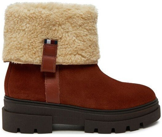 Tommy Hilfiger Faux Fur Suede Roll-Down brown