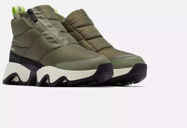 Sorel Kinetic Impact Puffy Sneaker stone green black 2058681397