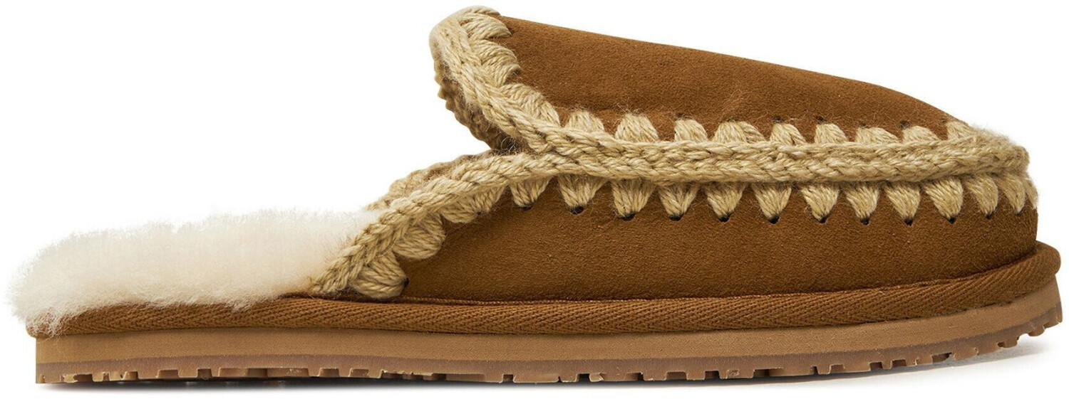Mou Slippers Full Eskimo Stitch FW161007A brown