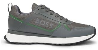 Hugo Boss Sneakers material mix large logo side Jonah Runn merbl 50521976 dark grey