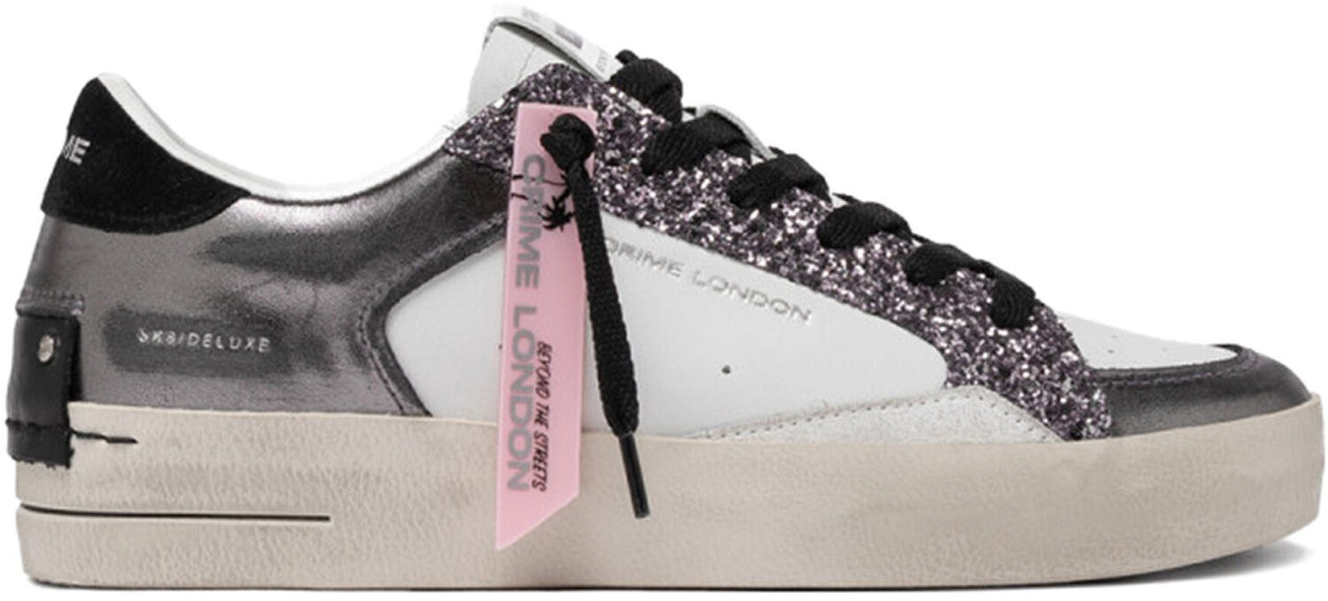 Crime Fashion Sneakers Sk8 Deluxe white silver