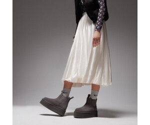 UGG Neumel Platform Chelsea グレー Ugg Neumel Platform Ankle Boots Grey Women With Double Godet