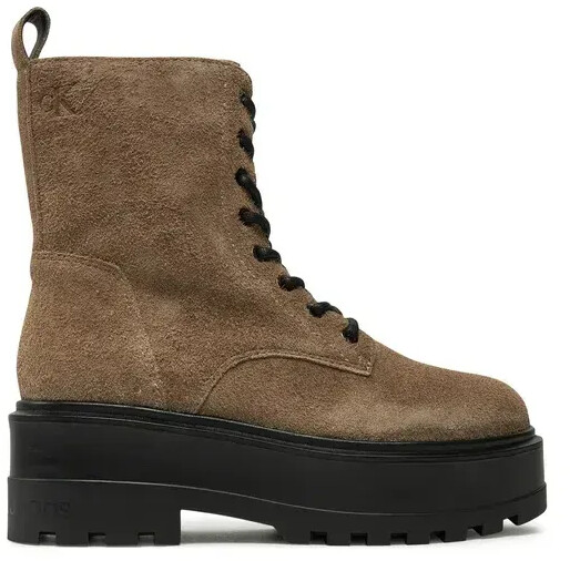 Calvin Klein Lace-up Flatform Zip Laceup Mg S YW0YW01554 brown