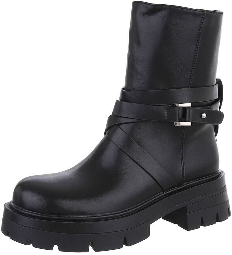 Ital Design Biker shoes with zipper 0003 black