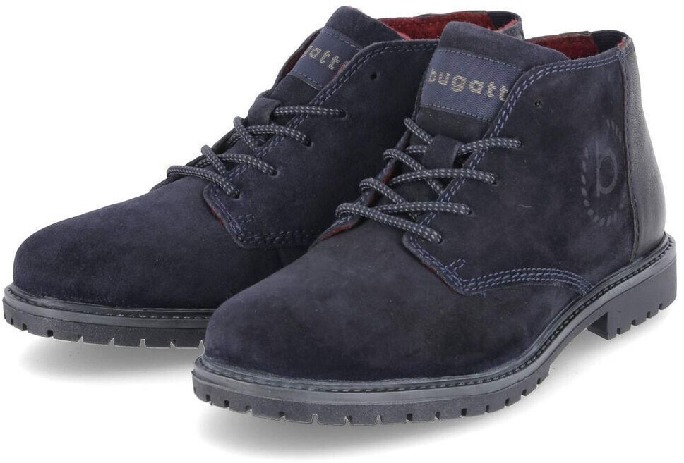 Bugatti Ankle Boots Lace-up blue suede