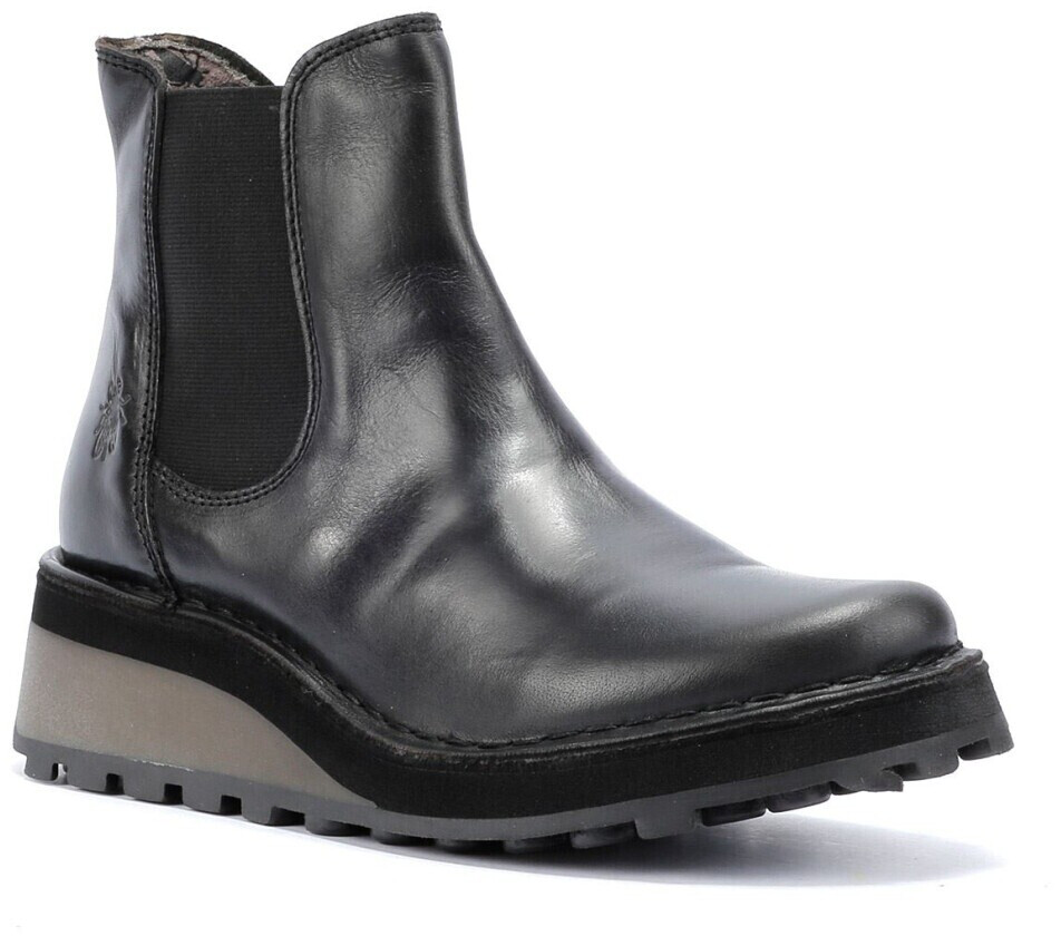 Fly London Huud Leather Women's Black Color
