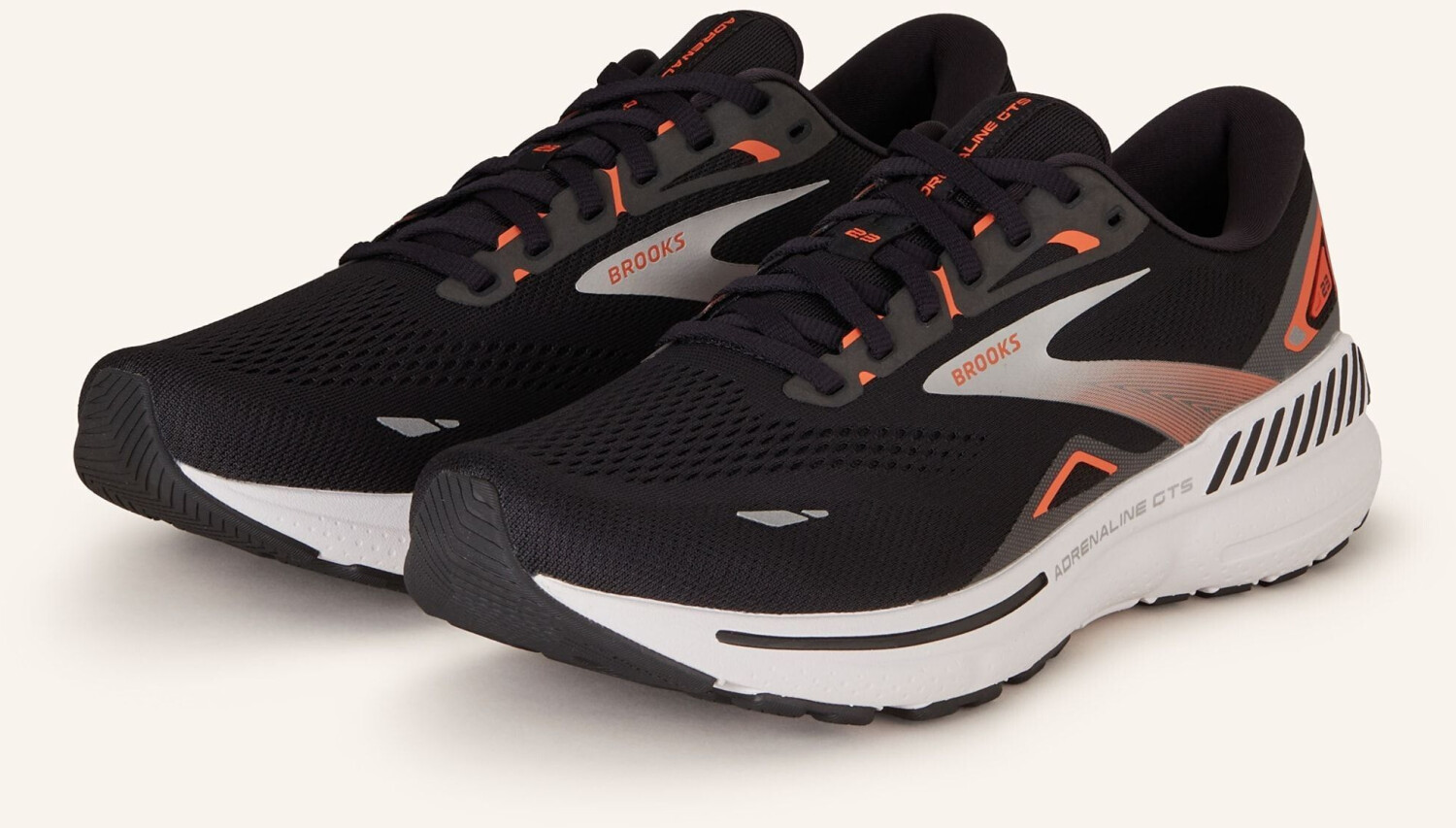 Brooks Running Shoes Adrenaline GTS black grey orange
