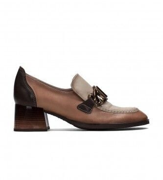 Hispanitas CHI233103 Charlize brown leather shoes 5cm heel height