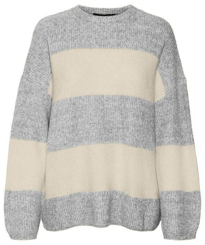Vero Moda Natahlie Pullover (10304688-LightGreyMelange/StripesBirch)