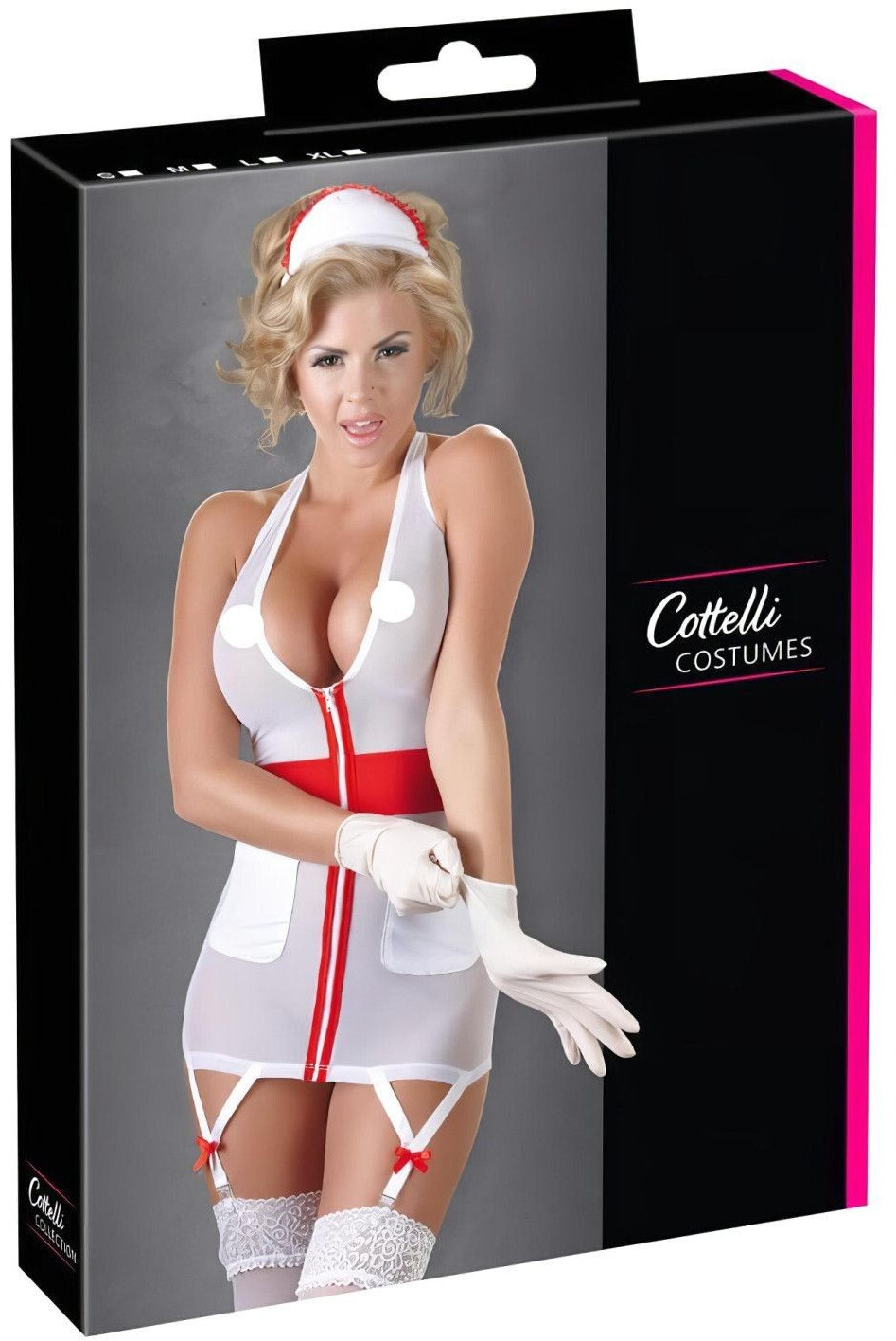 Cottelli Collection Sexy Nurse Costume with Garter Belt M