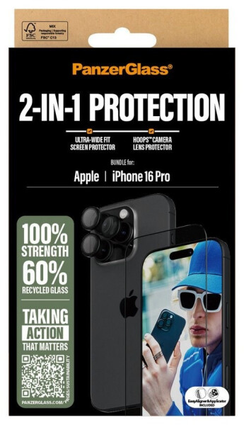 PanzerGlass 2-in-1 Set (1 Stück, iPhone 16 Pro), Smartphone Schutzfolie, Transparent, Bild 5