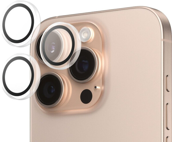 PanzerGlass Hoops Camera Lens Protector (1 Stück, iPhone 16 Pro), Smartphone Schutzfolie, Transparent