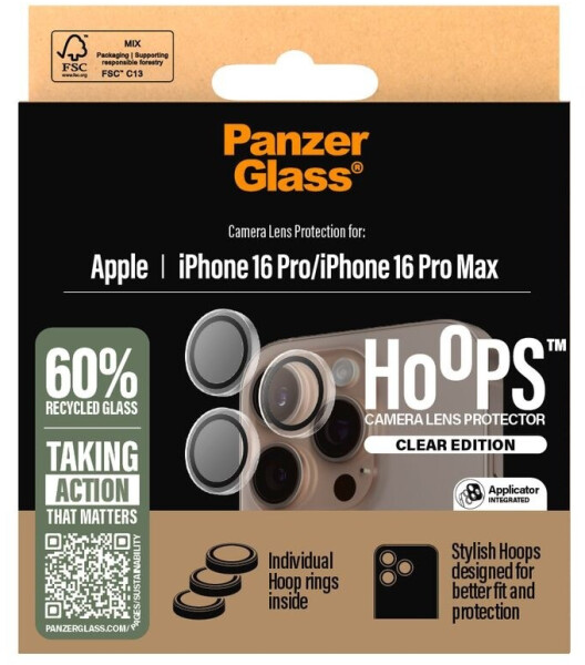 PanzerGlass Hoops Camera Lens Protector (1 Stück, iPhone 16 Pro), Smartphone Schutzfolie, Transparent, Bild 4
