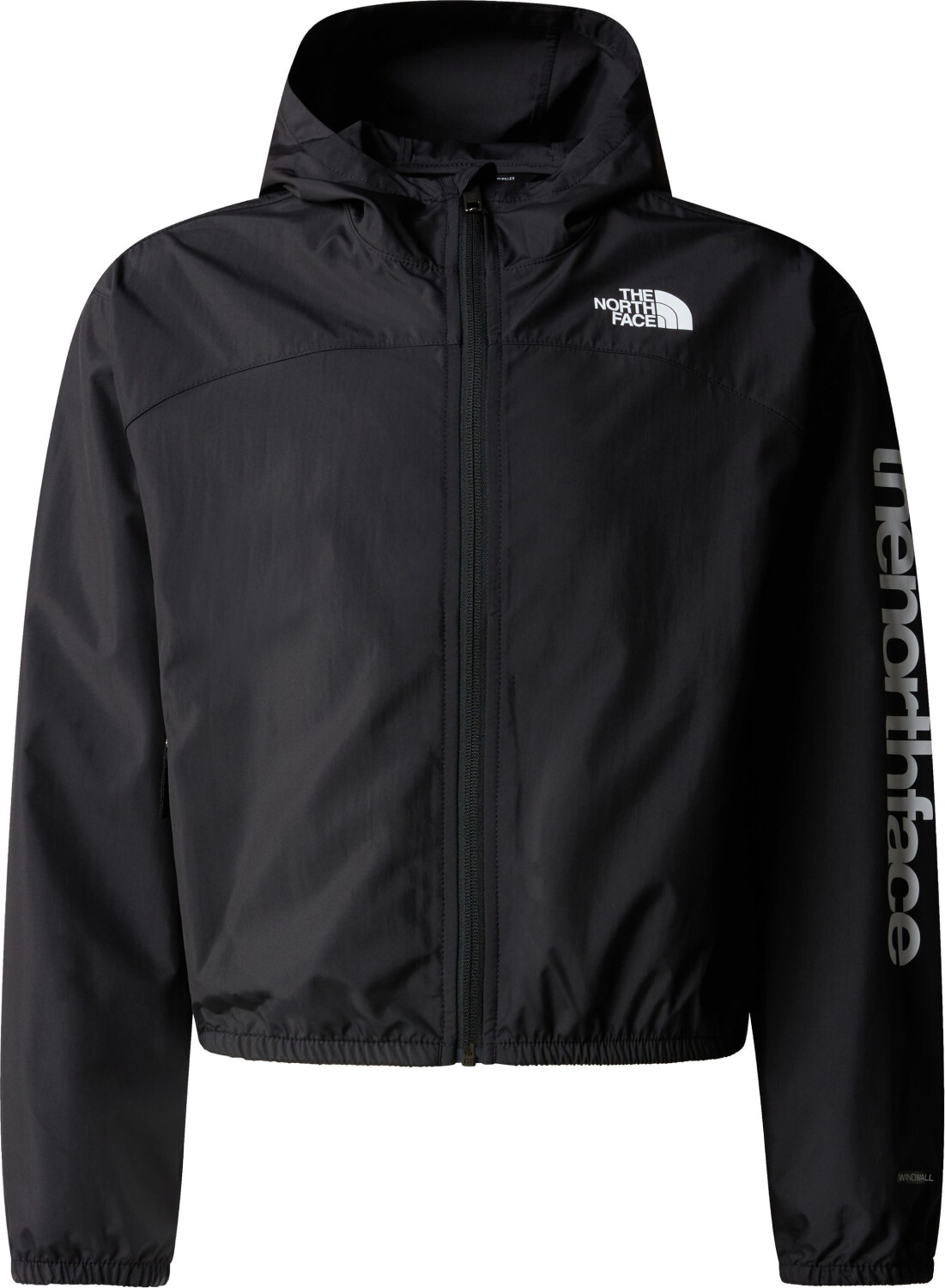 The North Face Girls' Never Stop Hooded WindWall Jacket (NF0A86TV) tnf black