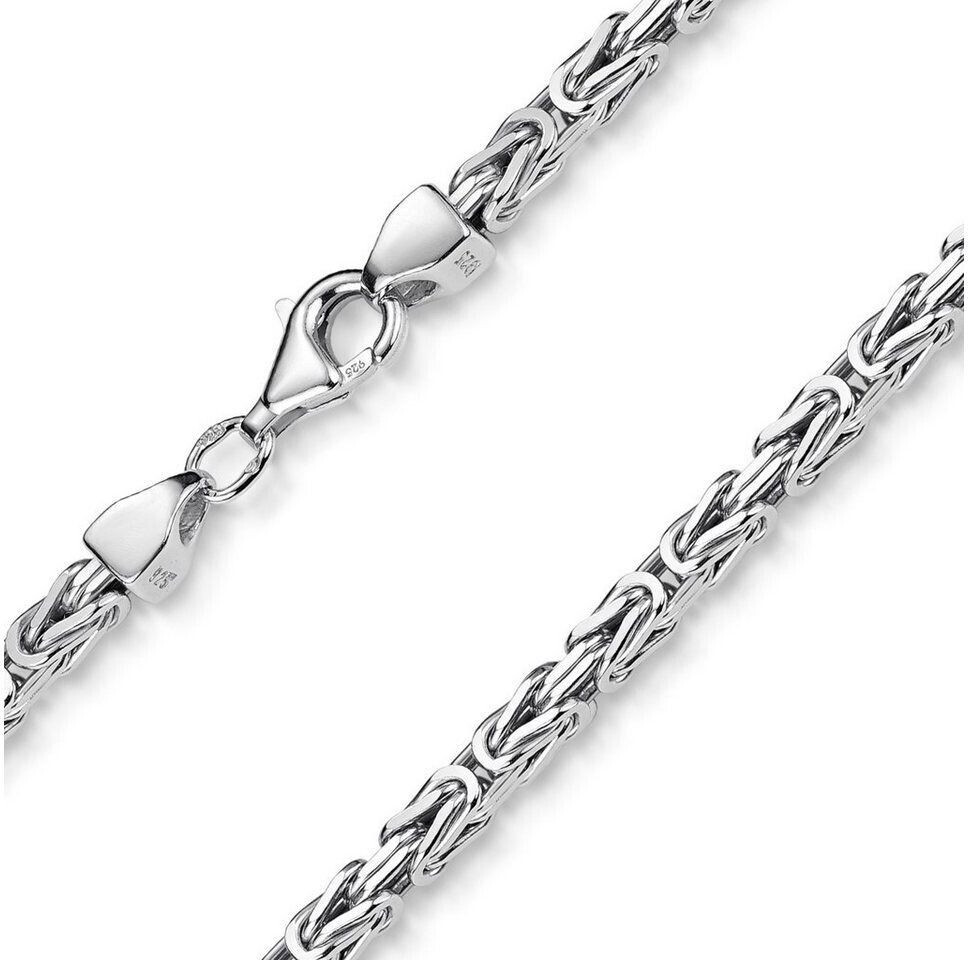 Materia Byzantine chain men 3mm diamond rhodium plated