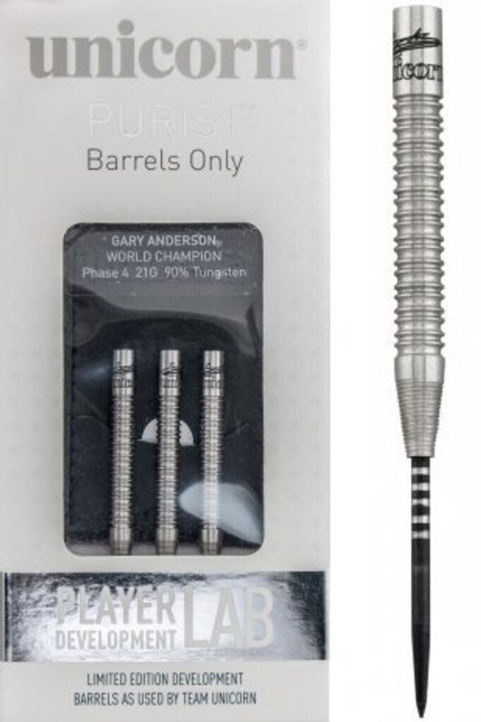 Unicorn Steeldarts Phase 4 Purist Barrels Only Gary Anderson 25g