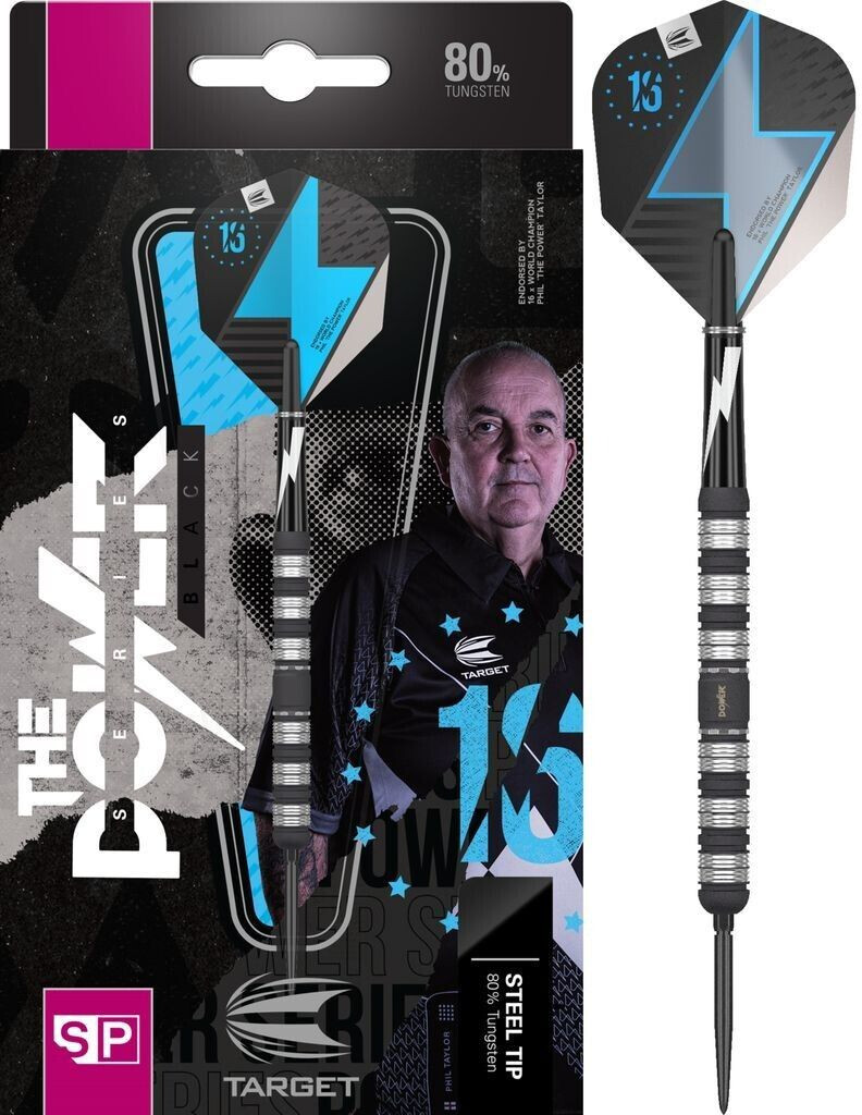 Target darts Steel Dart Phil Taylor - The Power Series - Black - Swiss Point - 23g