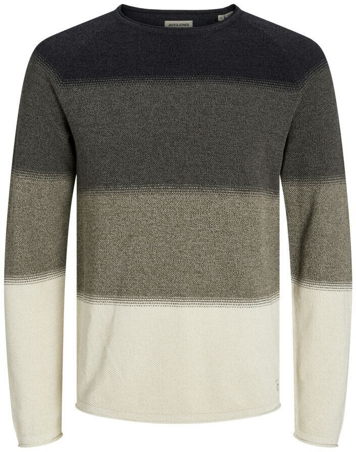Jack & Jones Hill Knit Crew (12157321) Mulch/DetailLightBrownGradient