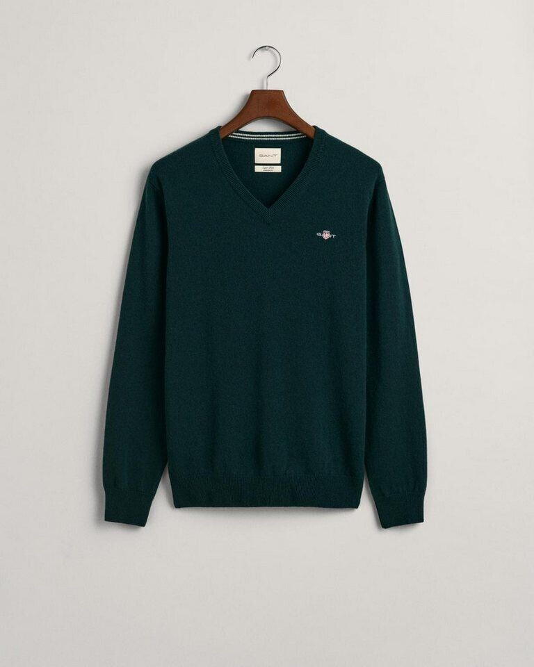 GANT Superfine Lambswool V-Neck Sweater (87212-374)