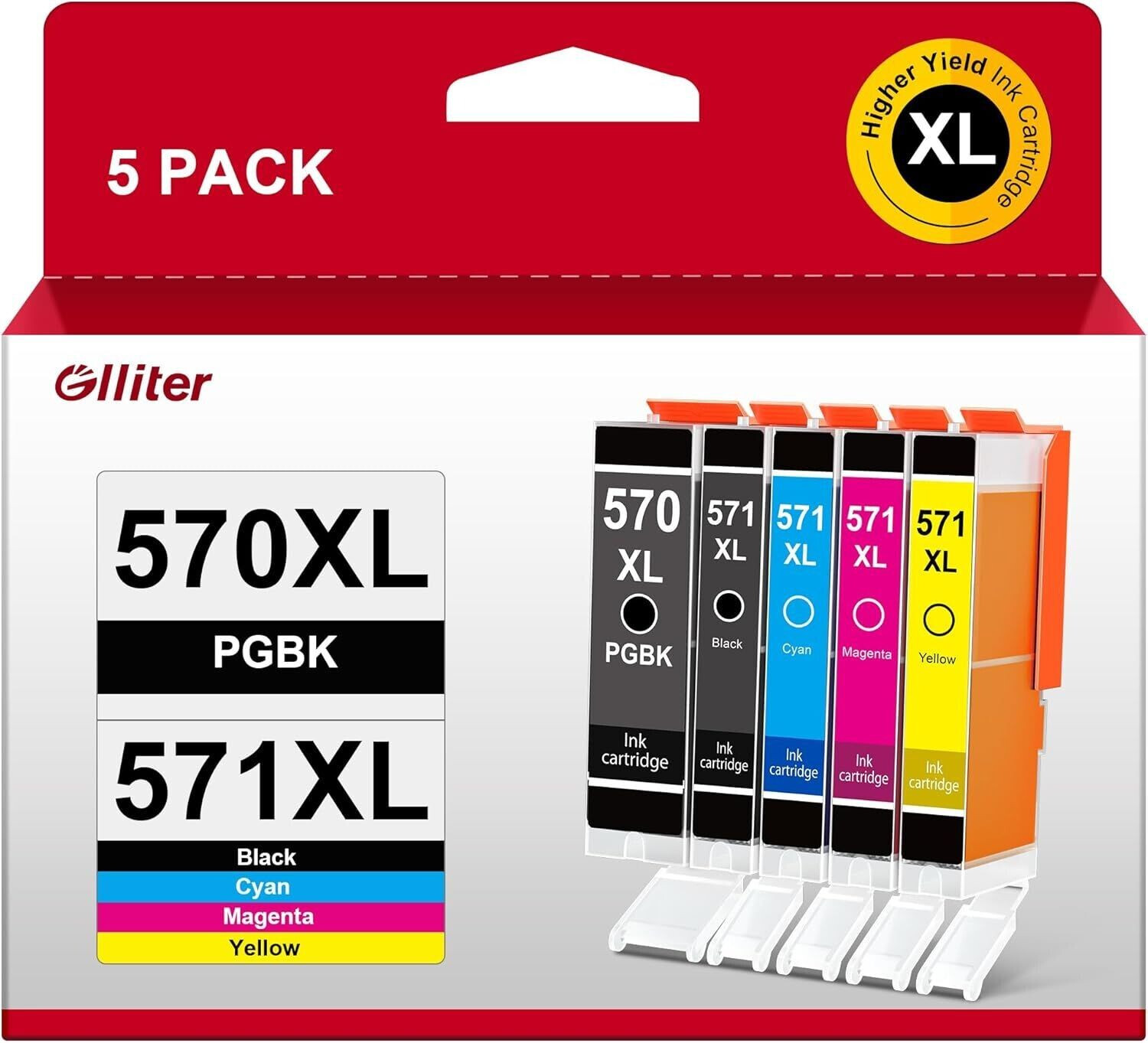 Lotto Cartucce Originali Canon PGI-570/570XL E CLI-571/571XL, Nero E Colori, Per Stampanti Pixma