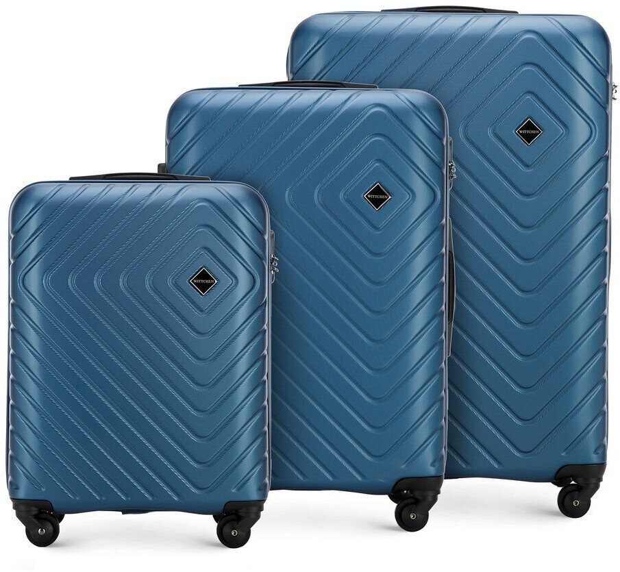 Wittchen Cube Line 4-Wheel-Trolley Set 55/67,5/77,5 cm (56-3A-75s) dark blue