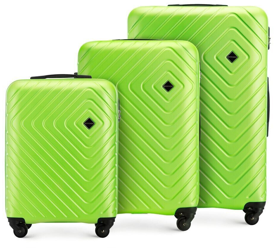 Wittchen Cube Line 4-Wheel-Trolley Set 55/67,5/77,5 cm (56-3A-75s) lime green