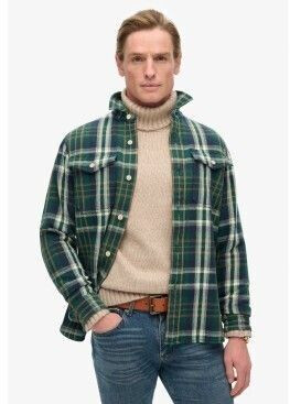 Superdry Merchant Heavy Checked Langarmhemd (M4010865A-CQE)