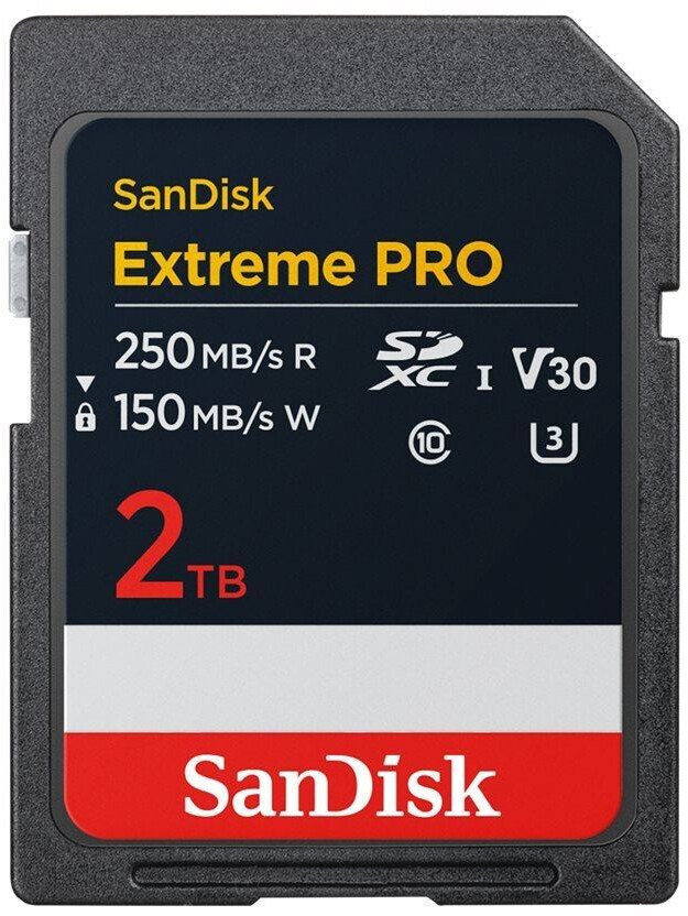 SanDisk Extreme PRO UHS-I V30 200 MB/s SDXC 2TB