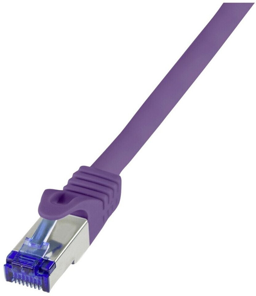 LogiLink Professional Patch-Kabel RJ-45 (M) zu RJ-45 (M) 3 m 6 mm S/FTP CAT 6a halogenfrei geformt ohne Haken lila RAL 4005 (C6A069S)