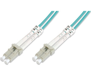 Digitus Professional Patch-Kabel LC Multi-Mode (M) bis LC Multi-Mode (M) Glasfaser 50/125 Mikrometer OM3 halogenfrei Türkis