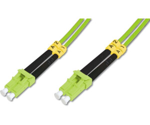 Digitus Professional Patch-Kabel LC Multi-Mode (M) bis LC Multi-Mode (M) 3 m Glasfaser 50/125 Mikrometer OM5 geschirmt halogenfrei Spring Green