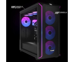 be quiet! Light Wings LX 140mm PWM White Triple Pack, 3 ventole incluse, mozzo illuminato, pale satinate, tanti colori e modalità, pale ottimizzate per elevata pressione statica, collegamento cascata