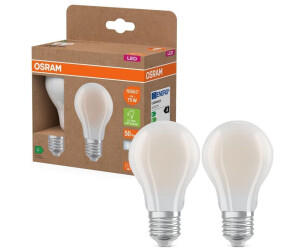 Osram Set of 2 E27 particularly efficient LED lamps matt 5W like 75W 4000K neutral white light best energy efficiency class au meilleur prix sur idealo