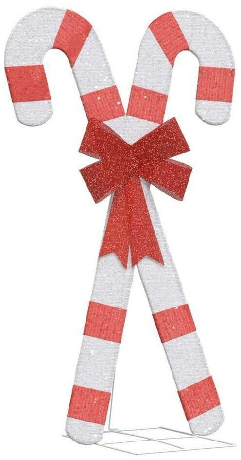 vidaXL Light decoration candy cane Christmas decoration 50 LEDs warm white