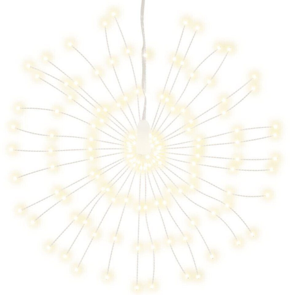 vidaXL Christmas lights fireworks 2 pieces 140 LEDs warm white 17cm
