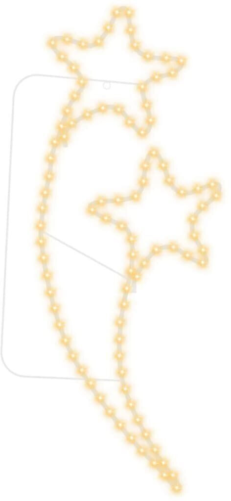 vidaXL Fairy lights 4 pieces star-shaped warm white 125.5x53x4.5 cm