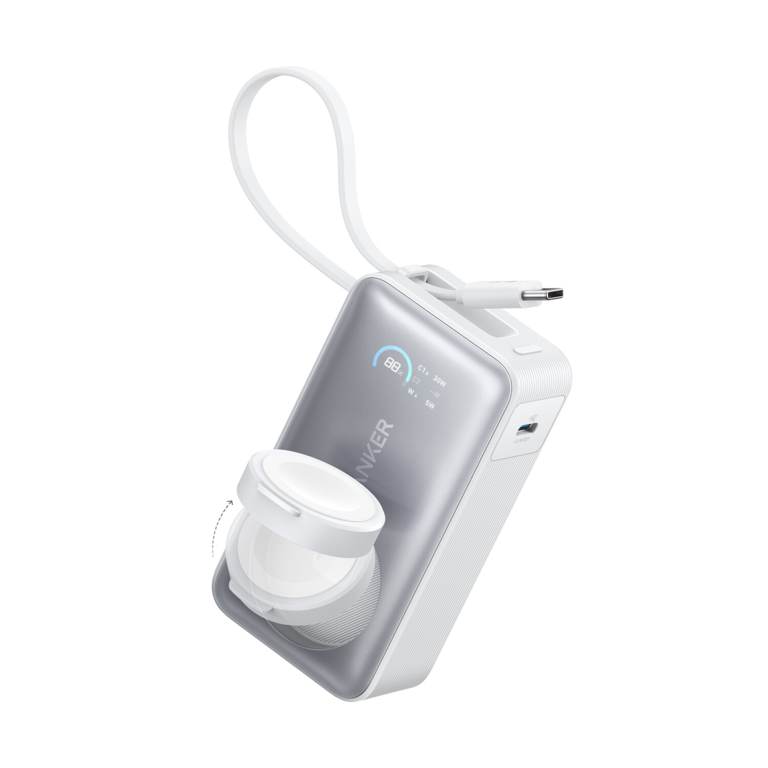 Anker MagGo (10.000mAh, 35W, für Apple Watch) white