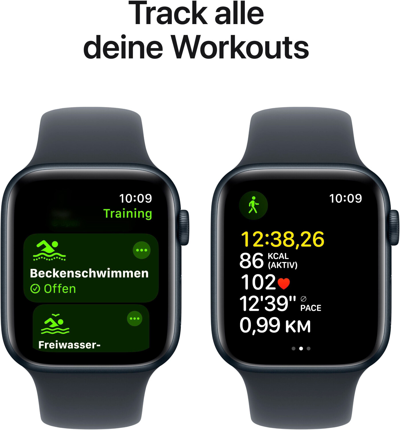Apple Watch SE 2022 GPS 44mm Mitternacht Sportarmband Mitternacht S/M