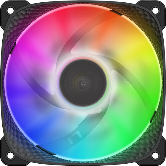 Geometric Future Ventole Squama 2505 RGB PWM 120mm - Confezione Da 3 Con Controller - Nero - Alto Flusso - 4