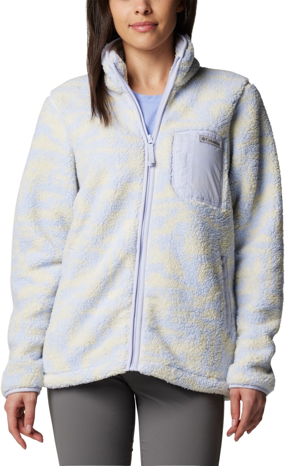 Columbia West Bend II Printed Sherpa Jacket snowdrift highland tonal