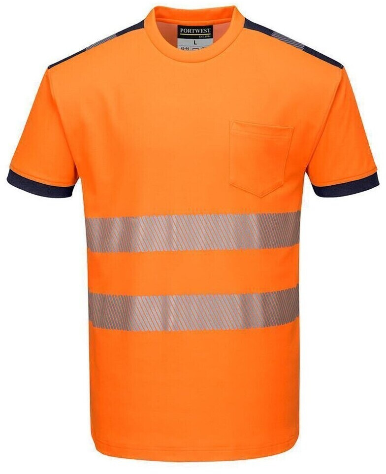 Portwest Warning protection T-Shirt T181 PW3 orange/marine