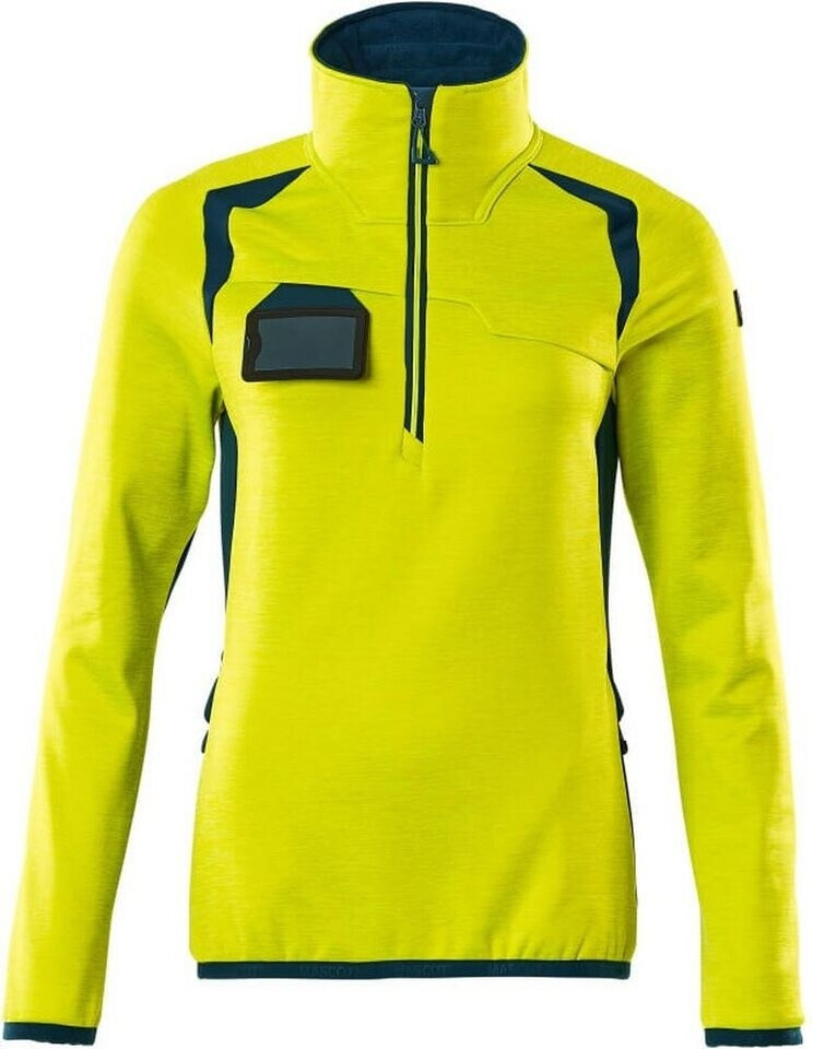 Mascot Workwear Damen Fleecepullover ACCELERATE SAFE gelb/dunkelpetroleum