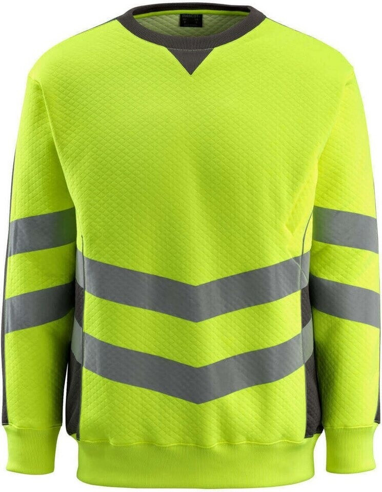 Mascot Workwear Warnschutz Sweatshirt WIGTON Safe Supreme UV-Schutz warngelb/anthrazit