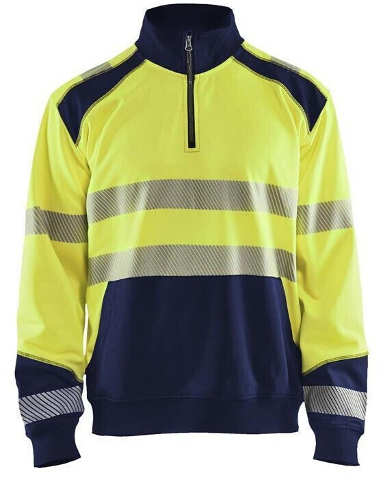 Blakläder Warnschutz Zip-Sweatshirt 3556 gelb/marine