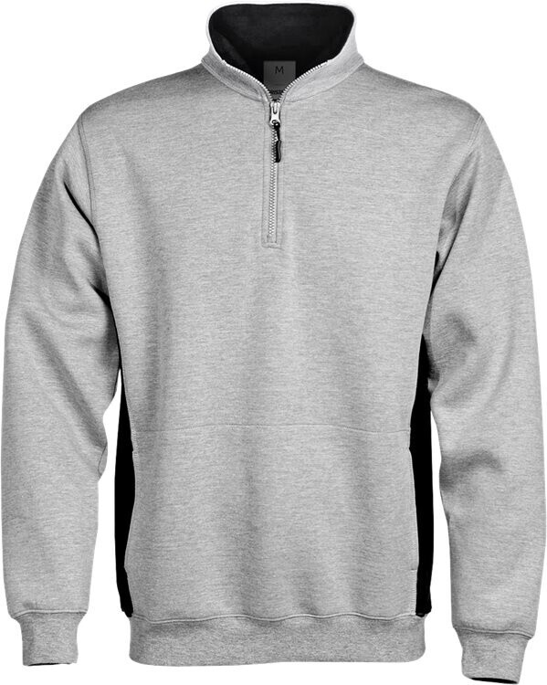 Fristads Zip-Sweatshirt 1705 DF grau-melange