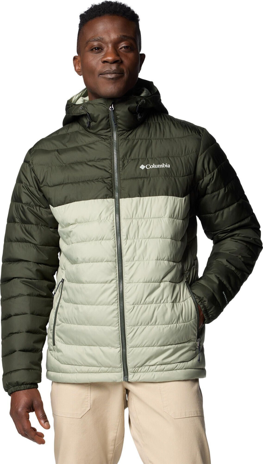 Columbia Powder Lite II Hooded Jacket safari/greenscape