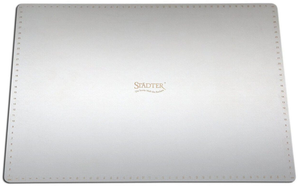 Städter Cake base 43.5 x 32 cm / H 0.8 mm rectangular, baking utensils, silver